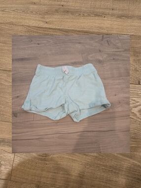 Girls Mint Green Dolphin Hem Shorts Elastic Waist Faux Drawstring Size 4T